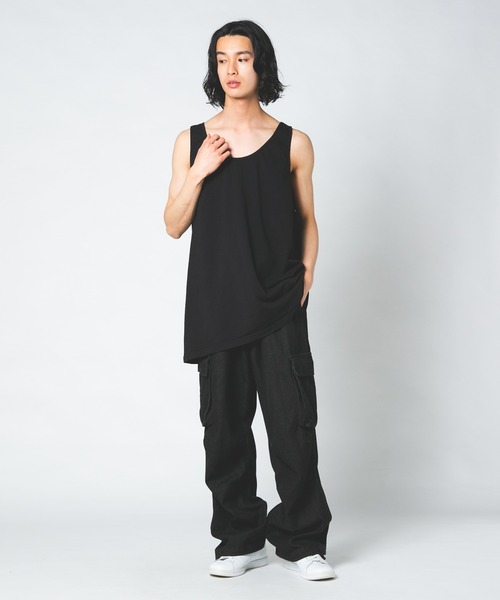 LOS ANGELES APPAREL(ロサンゼルスアパレル)の「【LOS ANGELES APPAREL/ロサンゼルスアパレル】 【綿100% 吸水性・可動性に優れ着心地抜群】1815GD 6.5オンス クラシックタンクトップ 厚手 無地 USA製 アメリカ製 インナー レイヤード(タンクトップ・メンズ・ブラック/ホワイト・MEDIUM/X-LARGE)」の3枚目の写真