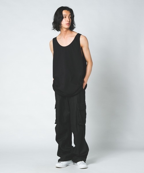 LOS ANGELES APPAREL(ロサンゼルスアパレル)の「【LOS ANGELES APPAREL/ロサンゼルスアパレル】 【綿100% 吸水性・可動性に優れ着心地抜群】1815GD 6.5オンス クラシックタンクトップ 厚手 無地 USA製 アメリカ製 インナー レイヤード(タンクトップ・メンズ・ブラック/ホワイト・MEDIUM/X-LARGE)」の7枚目の写真