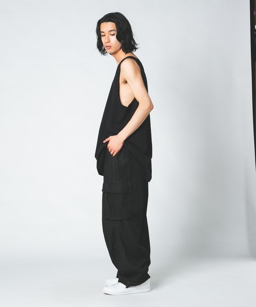 LOS ANGELES APPAREL(ロサンゼルスアパレル)の「【LOS ANGELES APPAREL/ロサンゼルスアパレル】 【綿100% 吸水性・可動性に優れ着心地抜群】1815GD 6.5オンス クラシックタンクトップ 厚手 無地 USA製 アメリカ製 インナー レイヤード(タンクトップ・メンズ・ブラック/ホワイト・MEDIUM/X-LARGE)」の8枚目の写真