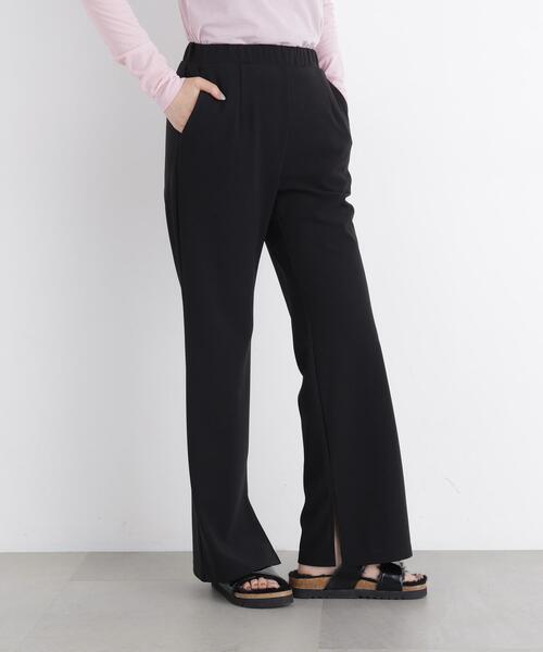 N.(N. Natural Beauty Basic)(エヌエヌナチュラルビューティーベーシック)の「ドライタッチフレアカットパンツ(その他パンツ・レディース・ダークブラウン/ブラック・P/S/MEDIUM)」の4枚目の写真