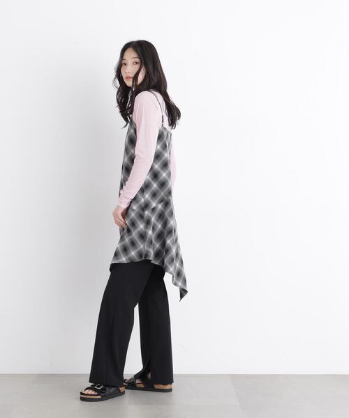 N.(N. Natural Beauty Basic)(エヌエヌナチュラルビューティーベーシック)の「ドライタッチフレアカットパンツ(その他パンツ・レディース・ダークブラウン/ブラック・P/S/MEDIUM)」の6枚目の写真