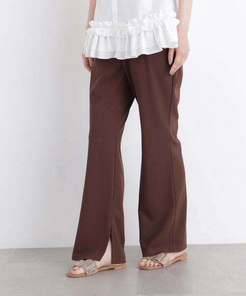 N.(N. Natural Beauty Basic)(エヌエヌナチュラルビューティーベーシック)の「ドライタッチフレアカットパンツ(その他パンツ・レディース・ダークブラウン/ブラック・P/S/MEDIUM)」の12枚目の写真