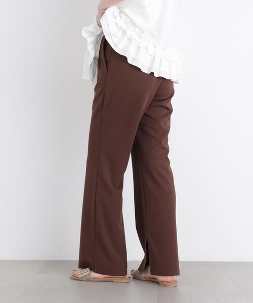 N.(N. Natural Beauty Basic)(エヌエヌナチュラルビューティーベーシック)の「ドライタッチフレアカットパンツ(その他パンツ・レディース・ダークブラウン/ブラック・P/S/MEDIUM)」の13枚目の写真