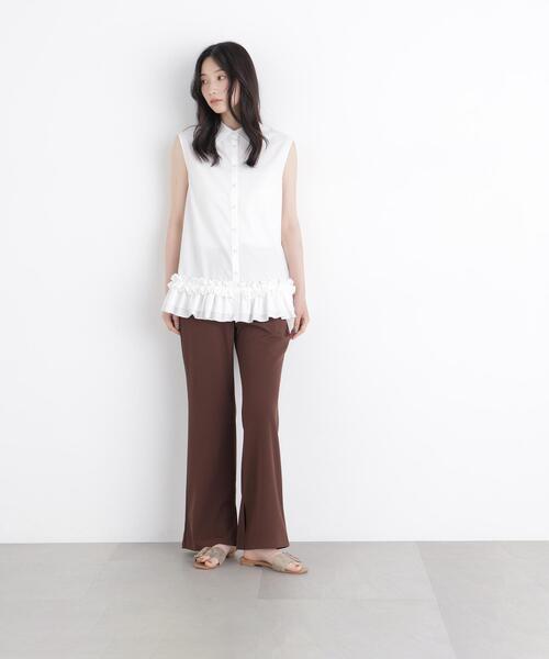 N.(N. Natural Beauty Basic)(エヌエヌナチュラルビューティーベーシック)の「ドライタッチフレアカットパンツ(その他パンツ・レディース・ダークブラウン/ブラック・P/S/MEDIUM)」の15枚目の写真