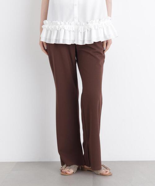 N.(N. Natural Beauty Basic)(エヌエヌナチュラルビューティーベーシック)の「ドライタッチフレアカットパンツ(その他パンツ・レディース・ダークブラウン/ブラック・P/S/MEDIUM)」の17枚目の写真