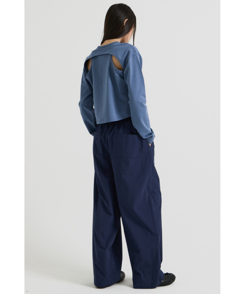 VADEFY(ヴァデファイ)の「コットンレイヤードロングスリーブTシャツ、ネイビー(Tシャツ/カットソー・レディース・その他・ONE SIZE)」の6枚目の写真