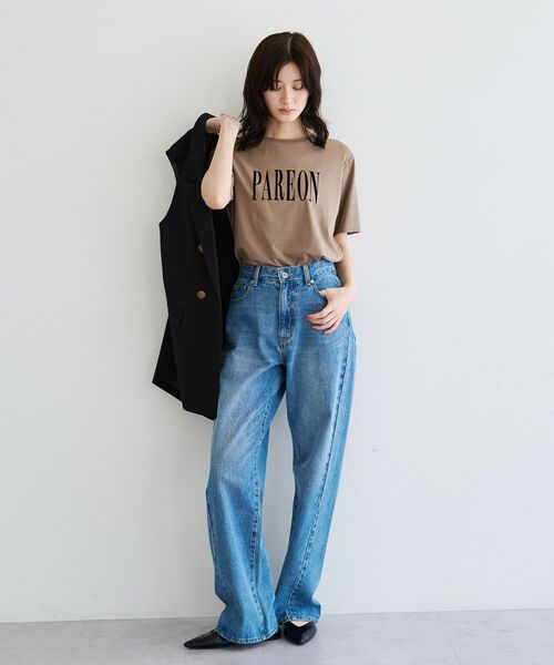 YECCA VECCA(イェッカヴェッカ)の「【接触冷感】フロッキーロゴTee(Tシャツ/カットソー・レディース・ブラウン/ダークベージュ・FREE)」の18枚目の写真