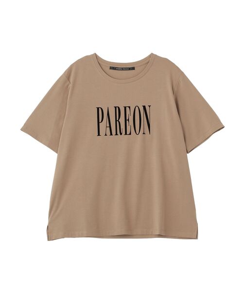 YECCA VECCA(イェッカヴェッカ)の「【接触冷感】フロッキーロゴTee(Tシャツ/カットソー・レディース・ブラウン/ダークベージュ・FREE)」の4枚目の写真
