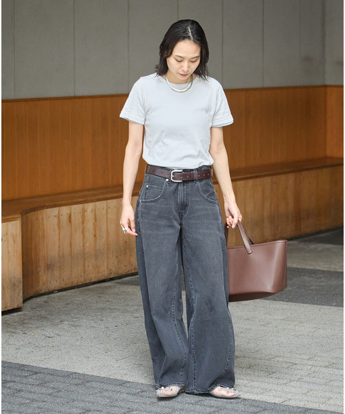 JOURNAL STANDARD（ジャーナルスタンダード）の「マルチマッチ シアーフライス無地/ボーダーTシャツ（Tシャツ/カットソー・レディース・ブルー/ブルー系その他/ブラウン/グレー/イエロー・FREE）」の11枚目の写真