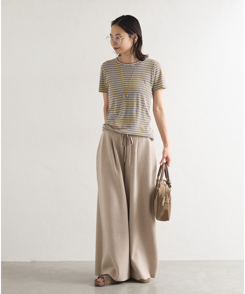 JOURNAL STANDARD（ジャーナルスタンダード）の「マルチマッチ シアーフライス無地/ボーダーTシャツ（Tシャツ/カットソー・レディース・ブルー/ブルー系その他/ブラウン/グレー/イエロー・FREE）」の15枚目の写真