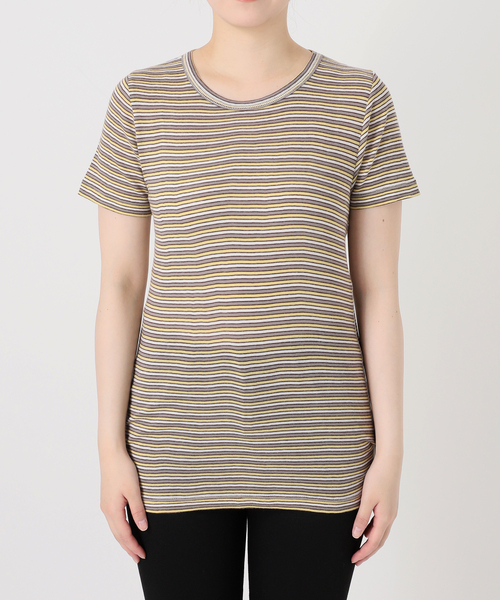 JOURNAL STANDARD（ジャーナルスタンダード）の「マルチマッチ シアーフライス無地/ボーダーTシャツ（Tシャツ/カットソー・レディース・ブルー/ブルー系その他/ブラウン/グレー/イエロー・FREE）」の9枚目の写真