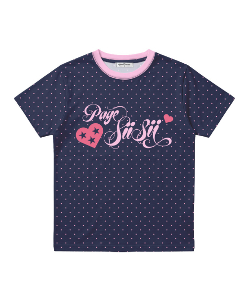 PAGESIISII(ページシシ)の「スターハートレタリングプリンティングドットスタンダードフィット半袖Tシャツネイビー(Tシャツ/カットソー・レディース・その他・MEDIUM)」の2枚目の写真