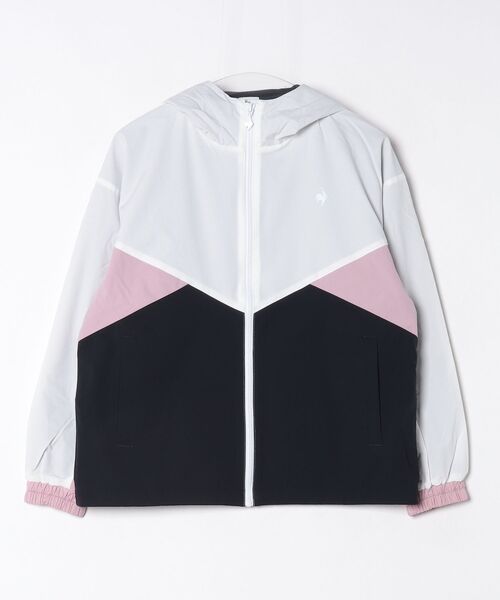 le coq sportif（ルコックスポルティフ）の「裏起毛ウィンドブレーカージャケット（ナイロンジャケット・レディース・ネイビー/ブルー/ホワイト/ピンク・L/XL/S/M）」の2枚目の写真