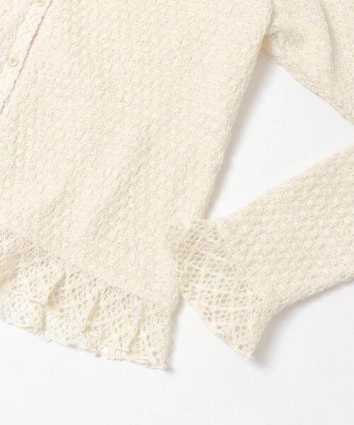 URBAN RESEARCH Sonny Label(アーバンリサーチサニーレーベル)の「『WEB限定』レースシャーリングフリルカットソー(Tシャツ/カットソー・レディース・ホワイト系その他/ブラック・FREE)」の15枚目の写真
