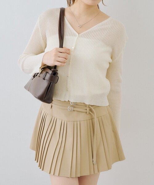 Another Branch olive des olive（アナザーブランチオリーブデオリーブ）の「シアーベルスリーブスパンコールカーディガン（カーディガン/ボレロ・レディース・ブラック/ブラウン/アイボリー・FREE）」の14枚目の写真