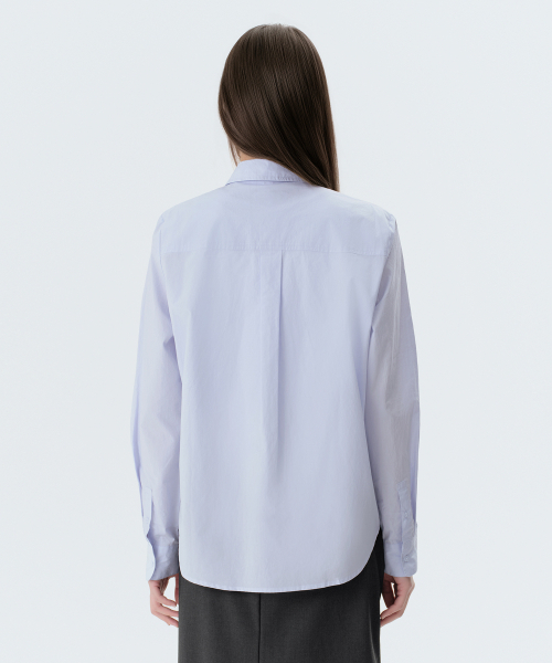 MUSINSA STANDARD WOMAN（ムシンサスタンダードウーマン）の「ウィメンズレギュラーワッシドポプリンシャツ[ペイルブルー]（シャツ/ブラウス・レディース・その他・LARGE/MEDIUM/SMALL/X-SMALL）」の6枚目の写真