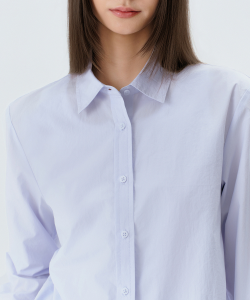 MUSINSA STANDARD WOMAN（ムシンサスタンダードウーマン）の「ウィメンズレギュラーワッシドポプリンシャツ[ペイルブルー]（シャツ/ブラウス・レディース・その他・LARGE/MEDIUM/SMALL/X-SMALL）」の7枚目の写真