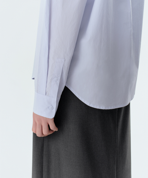MUSINSA STANDARD WOMAN（ムシンサスタンダードウーマン）の「ウィメンズレギュラーワッシドポプリンシャツ[ペイルブルー]（シャツ/ブラウス・レディース・その他・LARGE/MEDIUM/SMALL/X-SMALL）」の8枚目の写真