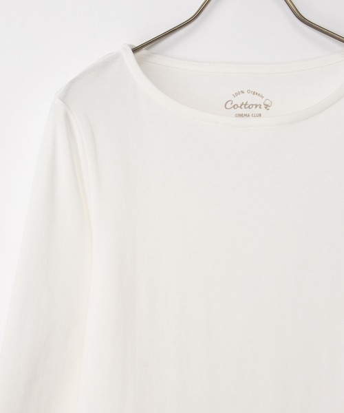 Honeys(ハニーズ)の「オーガニックボート衿T(Tシャツ/カットソー・レディース・グレー系その他2/ブラウン系その他2/オフホワイト/ボルドー/ブラック/ベージュ系その他2/ブラウン系その他3・L/LL/M/S)」の13枚目の写真