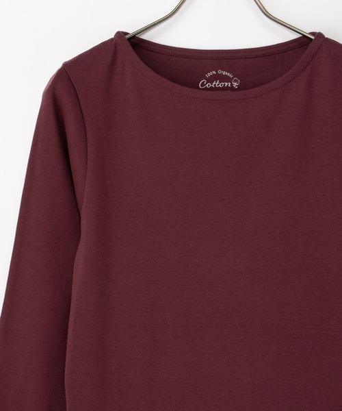 Honeys(ハニーズ)の「オーガニックボート衿T(Tシャツ/カットソー・レディース・グレー系その他2/ブラウン系その他2/オフホワイト/ボルドー/ブラック/ベージュ系その他2/ブラウン系その他3・L/LL/M/S)」の17枚目の写真
