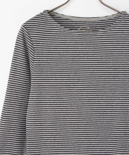 Honeys(ハニーズ)の「オーガニックボート衿T(Tシャツ/カットソー・レディース・グレー系その他2/ブラウン系その他2/オフホワイト/ボルドー/ブラック/ベージュ系その他2/ブラウン系その他3・L/LL/M/S)」の19枚目の写真