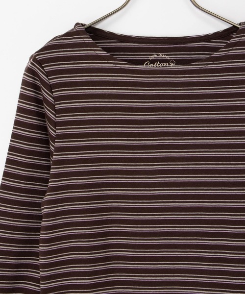 Honeys(ハニーズ)の「オーガニックボート衿T(Tシャツ/カットソー・レディース・グレー系その他2/ブラウン系その他2/オフホワイト/ボルドー/ブラック/ベージュ系その他2/ブラウン系その他3・L/LL/M/S)」の21枚目の写真