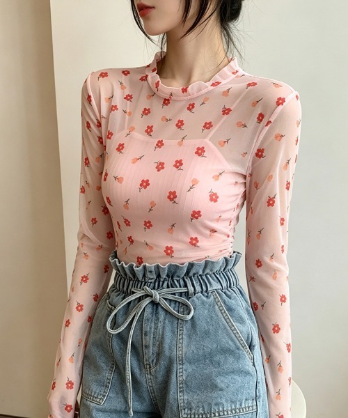 ONEP STAR(ワンピスター)の「総柄シアー長袖カットソー(Tシャツ/カットソー・レディース・G/F/E/D/C/B/A・FREE)」の19枚目の写真