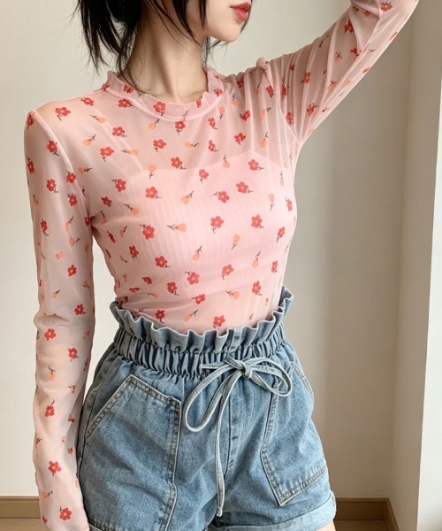 ONEP STAR(ワンピスター)の「総柄シアー長袖カットソー(Tシャツ/カットソー・レディース・G/F/E/D/C/B/A・FREE)」の20枚目の写真