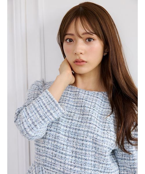 CELFORD（セルフォード）の「【USAGI ONLINE・ZOZO限定】ロングスリーブペプラムタイトワンピース（ワンピース・レディース・サックスブルー/マルチ・36/38）」の17枚目の写真