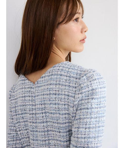 CELFORD（セルフォード）の「【USAGI ONLINE・ZOZO限定】ロングスリーブペプラムタイトワンピース（ワンピース・レディース・サックスブルー/マルチ・36/38）」の18枚目の写真