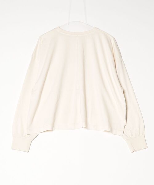 hunch（ハンチ）の「hunch ピグメント加工ロゴロンT（Tシャツ/カットソー・レディース・ライトベージュ/ライトグレー/パープル・FREE）」の4枚目の写真