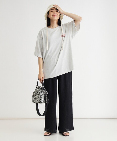 HONEYSUCKLE ROSE（ハニーサックルローズ）の「ハンバーガーバックプリントTシャツ（Tシャツ/カットソー・レディース・アイボリー/ネイビー・04/05）」の8枚目の写真