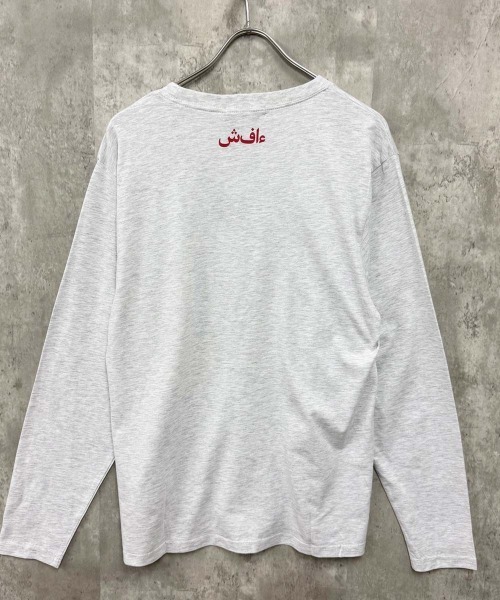 ZI-ON（ジーオン）の「846-100 プリントちょいBIGロンT（Tシャツ/カットソー・メンズ・オフホワイト/オートミール/ホワイト系1/ブラック系1/ブラック/ネイビー/チャコールグレー/杢グレー・L/M/XL）」の12枚目の写真