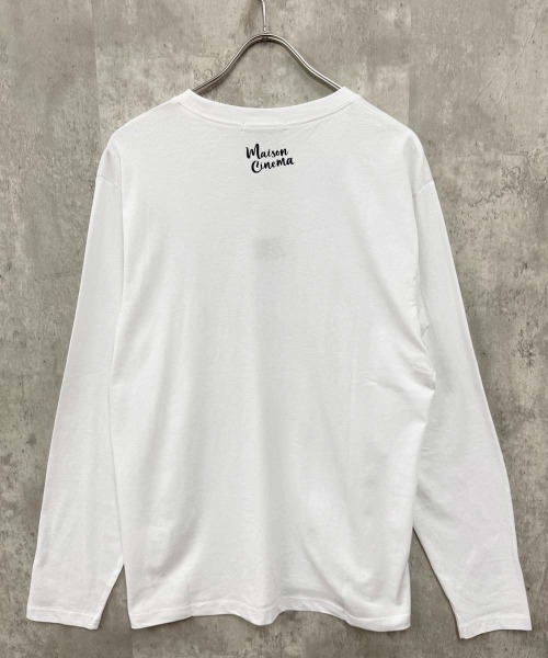 ZI-ON（ジーオン）の「846-100 プリントちょいBIGロンT（Tシャツ/カットソー・メンズ・オフホワイト/オートミール/ホワイト系1/ブラック系1/ブラック/ネイビー/チャコールグレー/杢グレー・L/M/XL）」の14枚目の写真