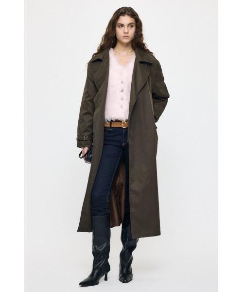 MOUSSY(マウジー)の「【26年AW新作】MOTOR トレンチコート(トレンチコート・レディース・ライトブラック/カーキ・FREE)」の2枚目の写真