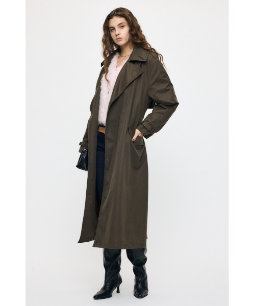 MOUSSY(マウジー)の「【26年AW新作】MOTOR トレンチコート(トレンチコート・レディース・ライトブラック/カーキ・FREE)」の4枚目の写真