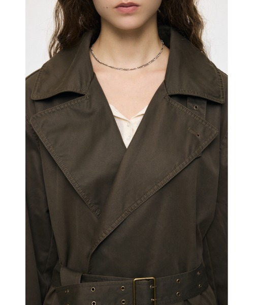 MOUSSY(マウジー)の「【26年AW新作】MOTOR トレンチコート(トレンチコート・レディース・ライトブラック/カーキ・FREE)」の7枚目の写真