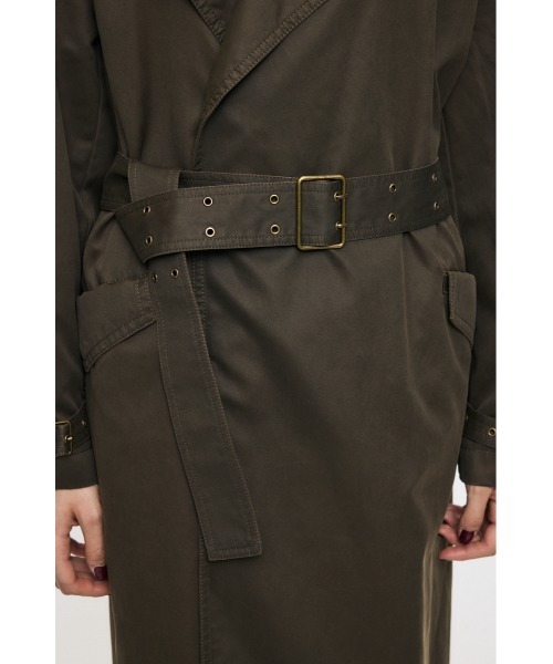 MOUSSY(マウジー)の「【26年AW新作】MOTOR トレンチコート(トレンチコート・レディース・ライトブラック/カーキ・FREE)」の10枚目の写真