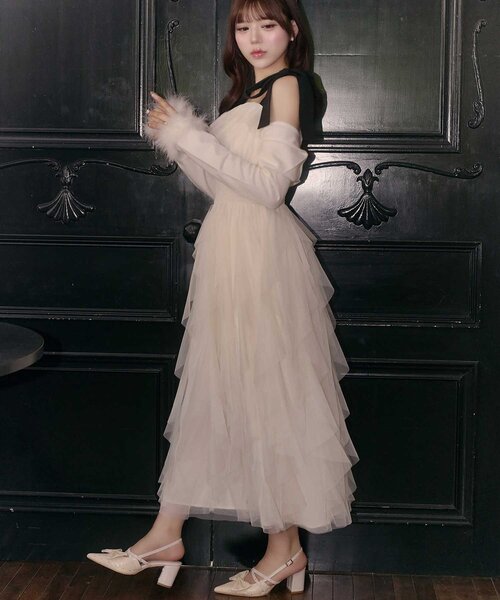 Belle Charme】Volume Tulle Frill Onepiece（ワンピース）｜Belle