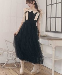 【Belle Charme】Volume Tulle Frill Onepiece