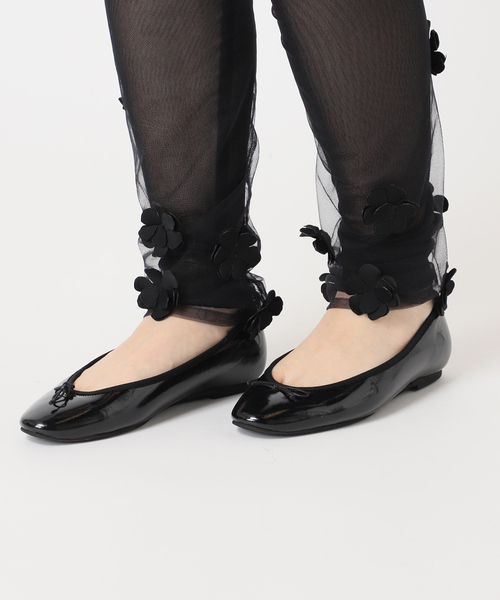 CITYSHOP(シティーショップ)の「MARGE 別注 Tulle flower legcover 1012-0105-038:レッグカバー(レッグウォーマー・レディース・ブラック・FREE)」の3枚目の写真
