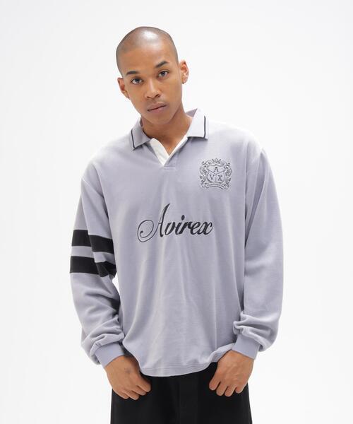 AVIREX（アヴィレックス）の「VELOUR SKIPPER POLO / ベロア スキッパー ポロシャツ / AVIREX / アヴィレックス（ポロシャツ・メンズ・グレー/ブラック・XL/L/M）」の7枚目の写真