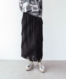 Three Four Time（スリーフォータイム）の「スラッシュラインフリンジスカート（スカート）」
