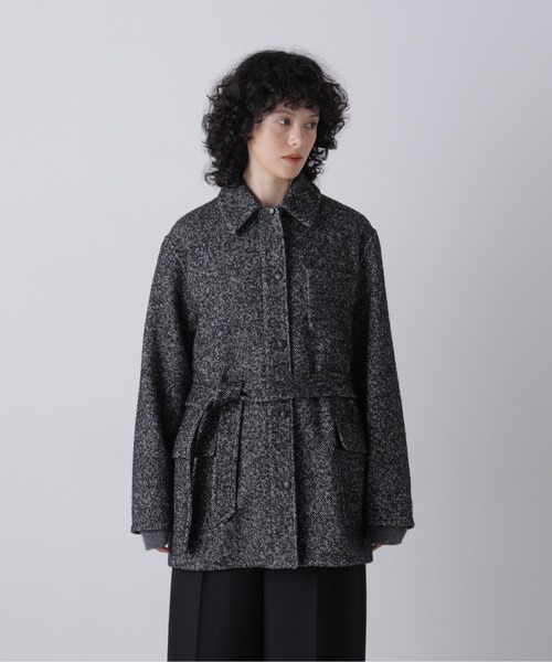 YLEVE(イレーヴ)の「YLEVE / NEPPED TWEED COVERALL JACKET(ブルゾン・レディース・ブラック系その他・1/0)」の3枚目の写真