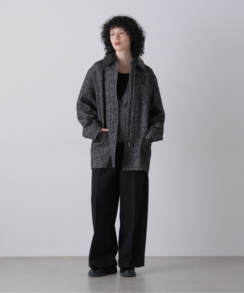 YLEVE(イレーヴ)の「YLEVE / NEPPED TWEED COVERALL JACKET(ブルゾン・レディース・ブラック系その他・1/0)」の4枚目の写真