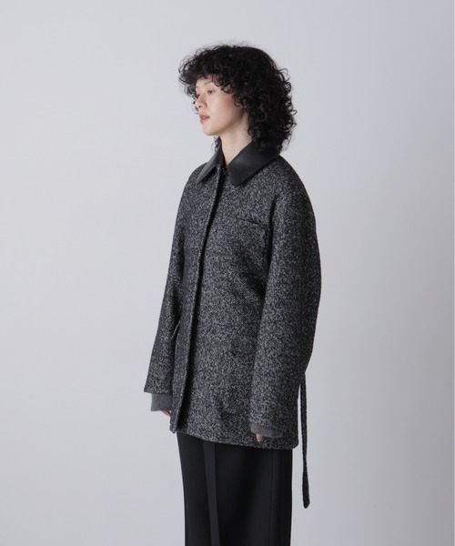 YLEVE(イレーヴ)の「YLEVE / NEPPED TWEED COVERALL JACKET(ブルゾン・レディース・ブラック系その他・1/0)」の6枚目の写真