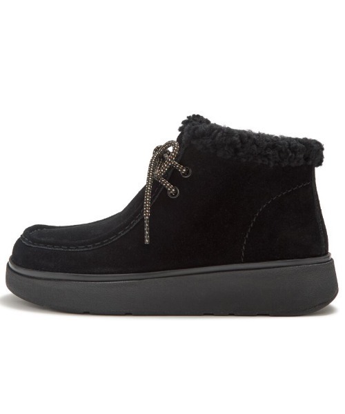 fitflop(フィットフロップ)の「【fitflop】GEN-FF スエード シアリング レースアップ ブーツ(ブーツ・レディース・タン/ブラック/ベージュ系・US5/US8)」の6枚目の写真