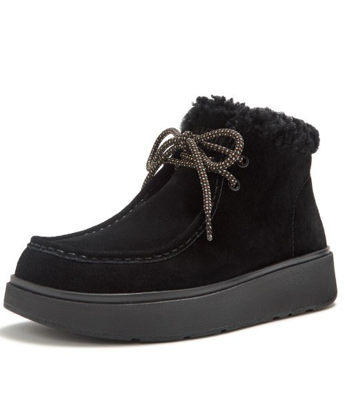fitflop(フィットフロップ)の「【fitflop】GEN-FF スエード シアリング レースアップ ブーツ(ブーツ・レディース・タン/ブラック/ベージュ系・US5/US8)」の5枚目の写真
