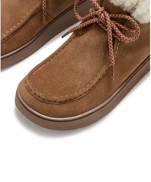 fitflop(フィットフロップ)の「【fitflop】GEN-FF スエード シアリング レースアップ ブーツ(ブーツ・レディース・タン/ブラック/ベージュ系・US5/US8)」の14枚目の写真