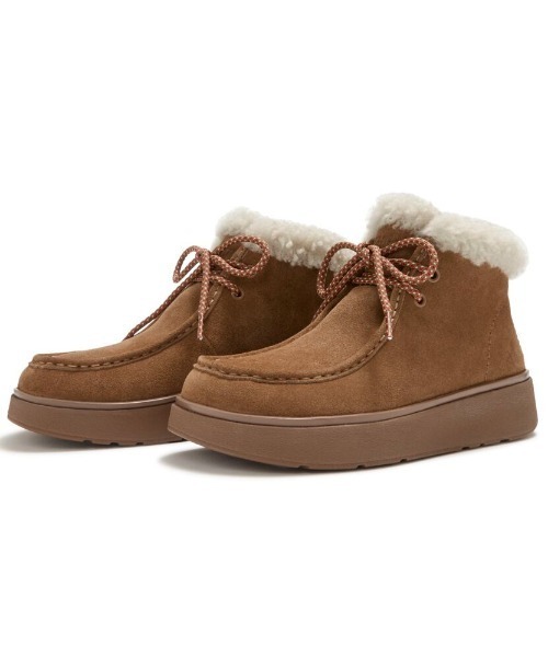 fitflop(フィットフロップ)の「【fitflop】GEN-FF スエード シアリング レースアップ ブーツ(ブーツ・レディース・タン/ブラック/ベージュ系・US5/US8)」の10枚目の写真